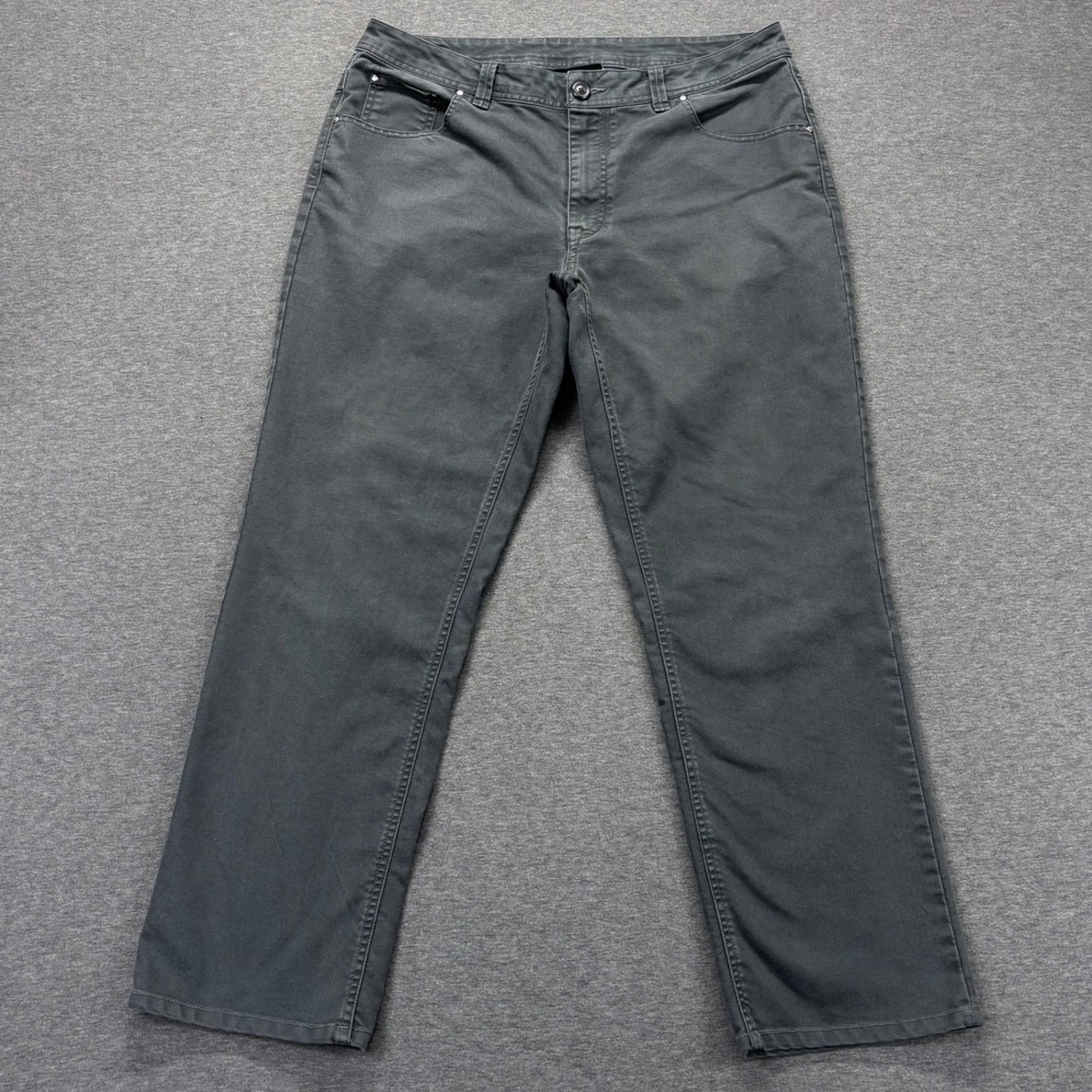 Marmot Pants Mens 36 Gray Straight Leg Chino Zip Fly Five Pocket Casual Mid Rise